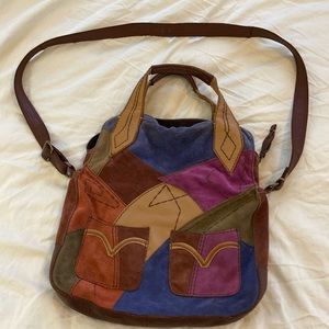 Lucky Brand patchwork crossbody bag, great condition!